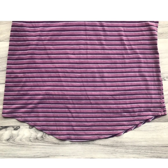 Lululemon V Neck Love Tee Striped Plum - Picture 8 of 12